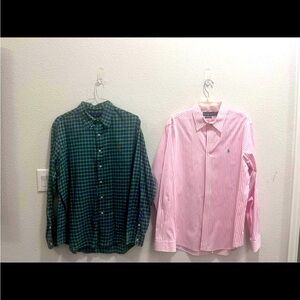 XL Men’s long sleeve Polo Ralph Lauren dress shirt bundle, qty of 2